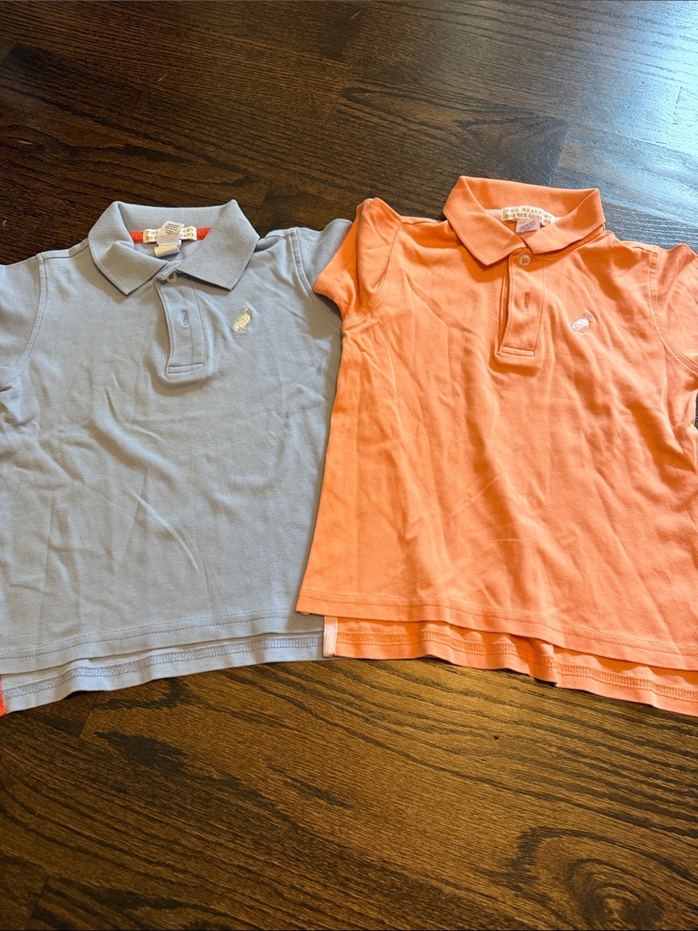 The Beaufort Bonnet Company Kids Polo - Light Blue & Coral